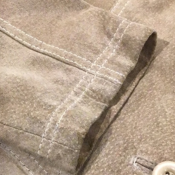 VINTAGE Sears tan suede fitted jacket small - Picture 9 of 10